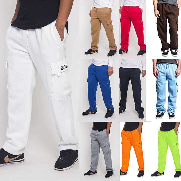 Men’s Jogger Heavy Weight Fleece Cargo Pocket Sweat Pants S~6XL – VICTORIOUS77