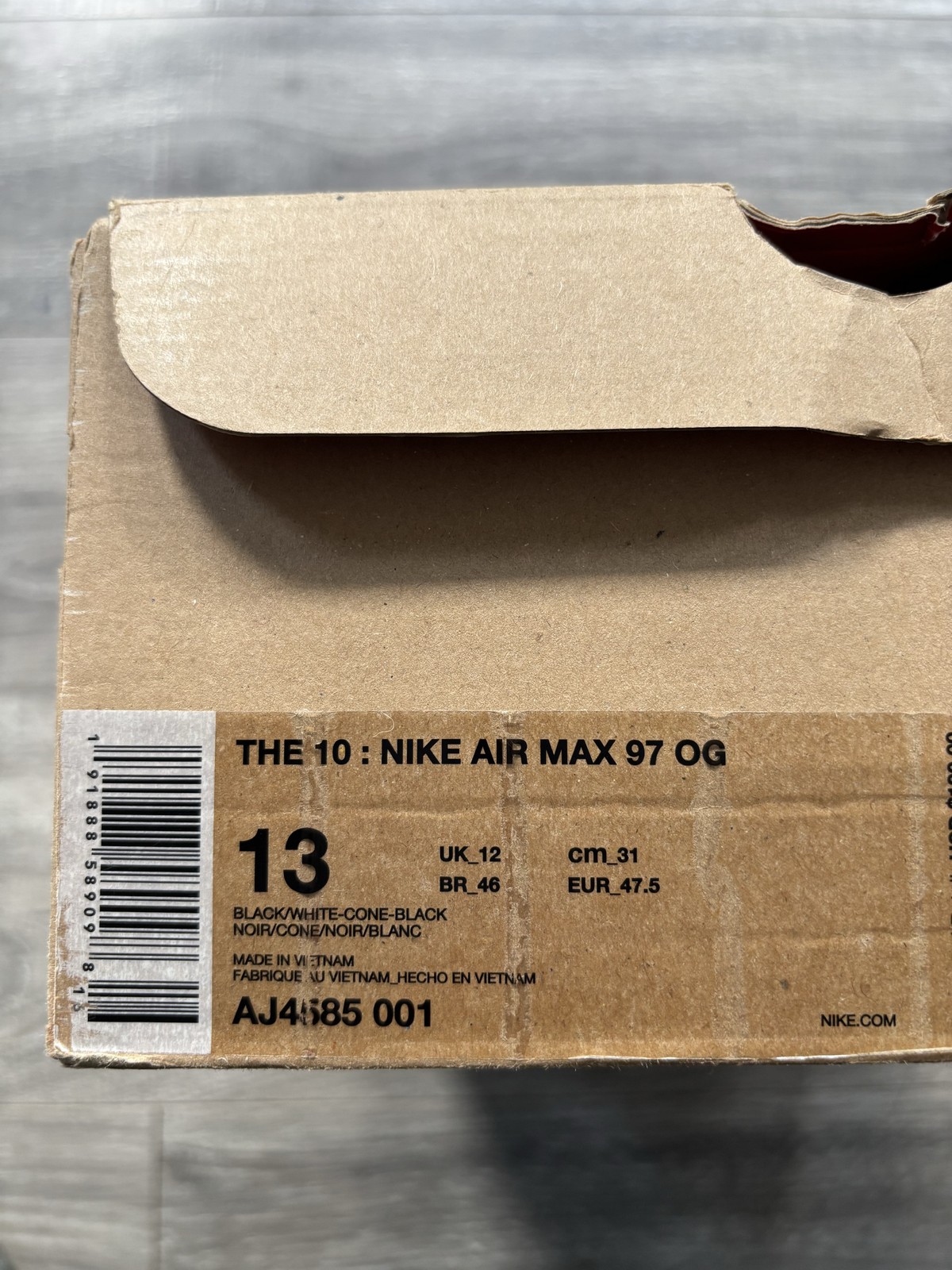 Size 13 – Nike Air Max 97 Off-White Black – New