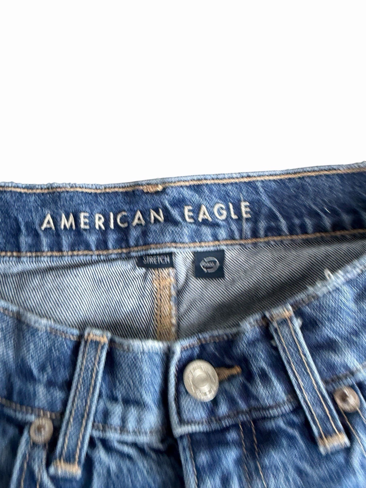 American Eagle Super High Rise Straight Jeans Women’s 31×32 Medium Wash