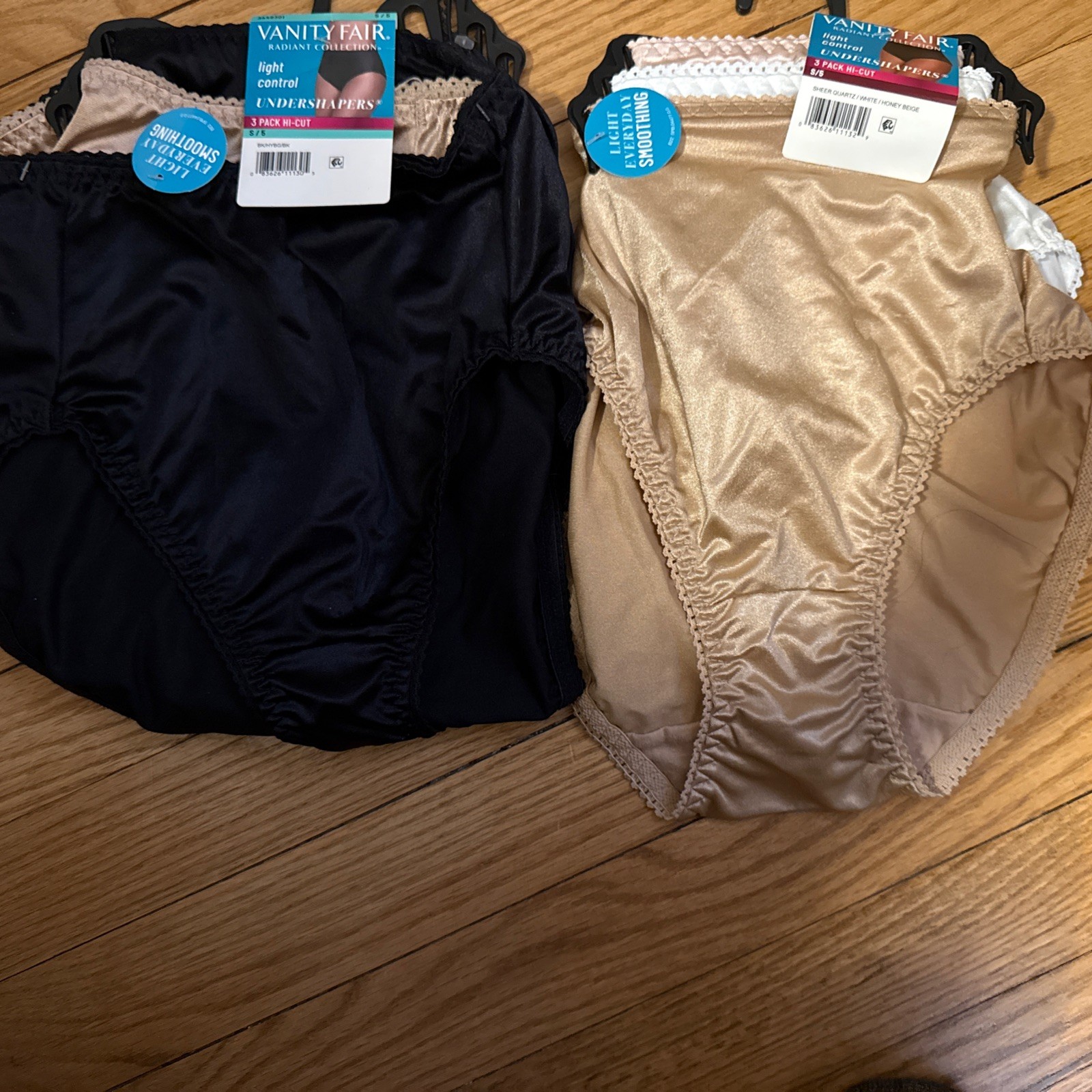 VANITY FAIR Women 6 Pair Light Control Undershapers Hi Cut Panties Size Small 5
