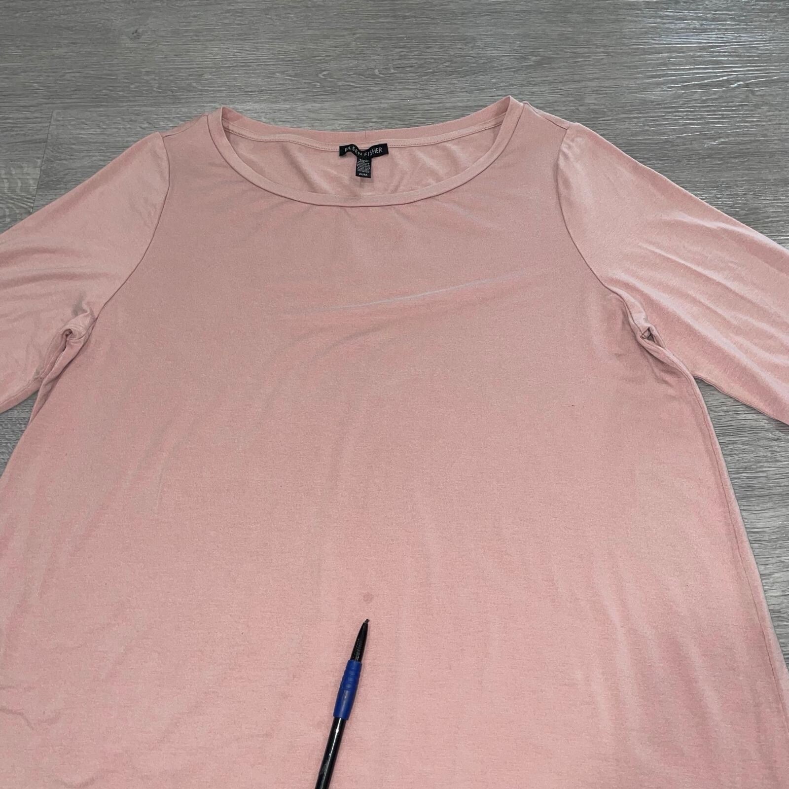 Eileen Fisher Ballet Neck Tunic Stretchy Tencel Women’s Medium Shirt Blouse Top