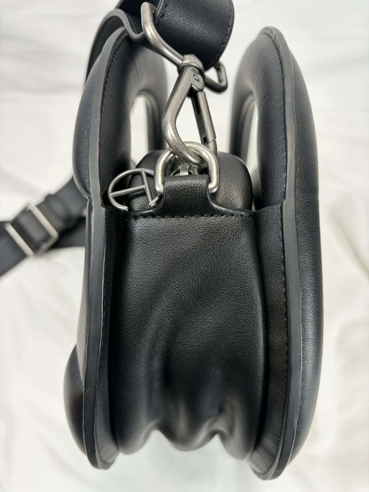 Telfar Circle Bag black Round Crossbody Unisex Leather Logo SPB JA-363887