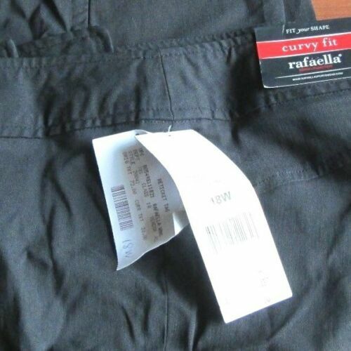NWT $72 RAFAELLA CURVY FIT RAYON BLEND STRETCHY DRESSY CAPRI/ CROPPED PANTS 18W