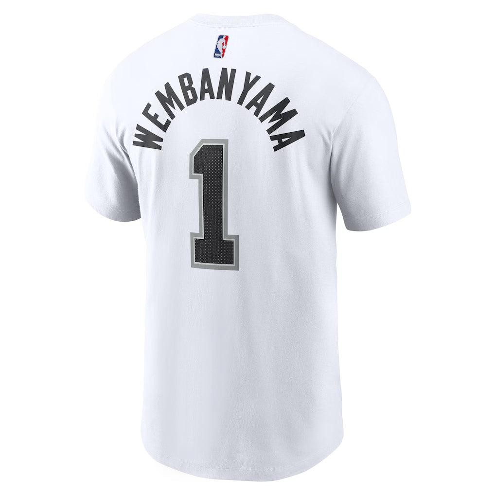 [DR6397-102] MENS NIKE NBA SPURS VICTOR WEMBANYAMA ESSENTIAL NAME & NUMBER T-SHI