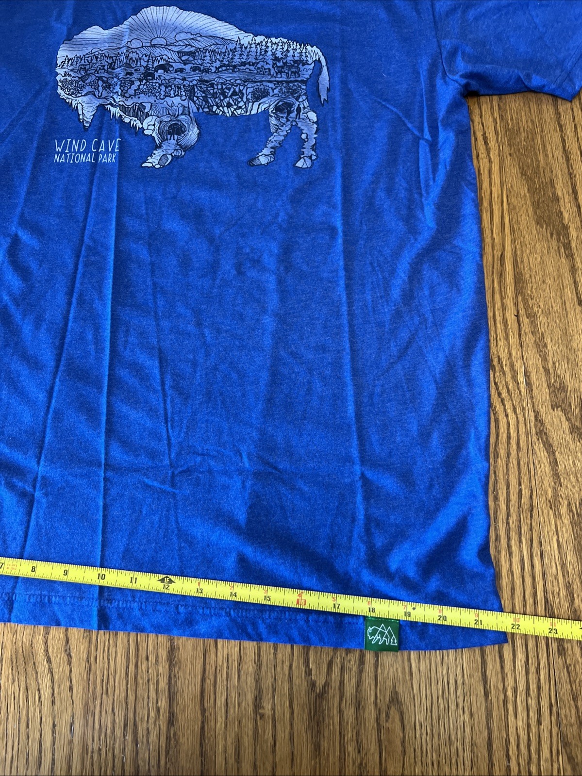 Wild Tribute Blue Buffalo Wind Cave National Park T Shirt Size Large