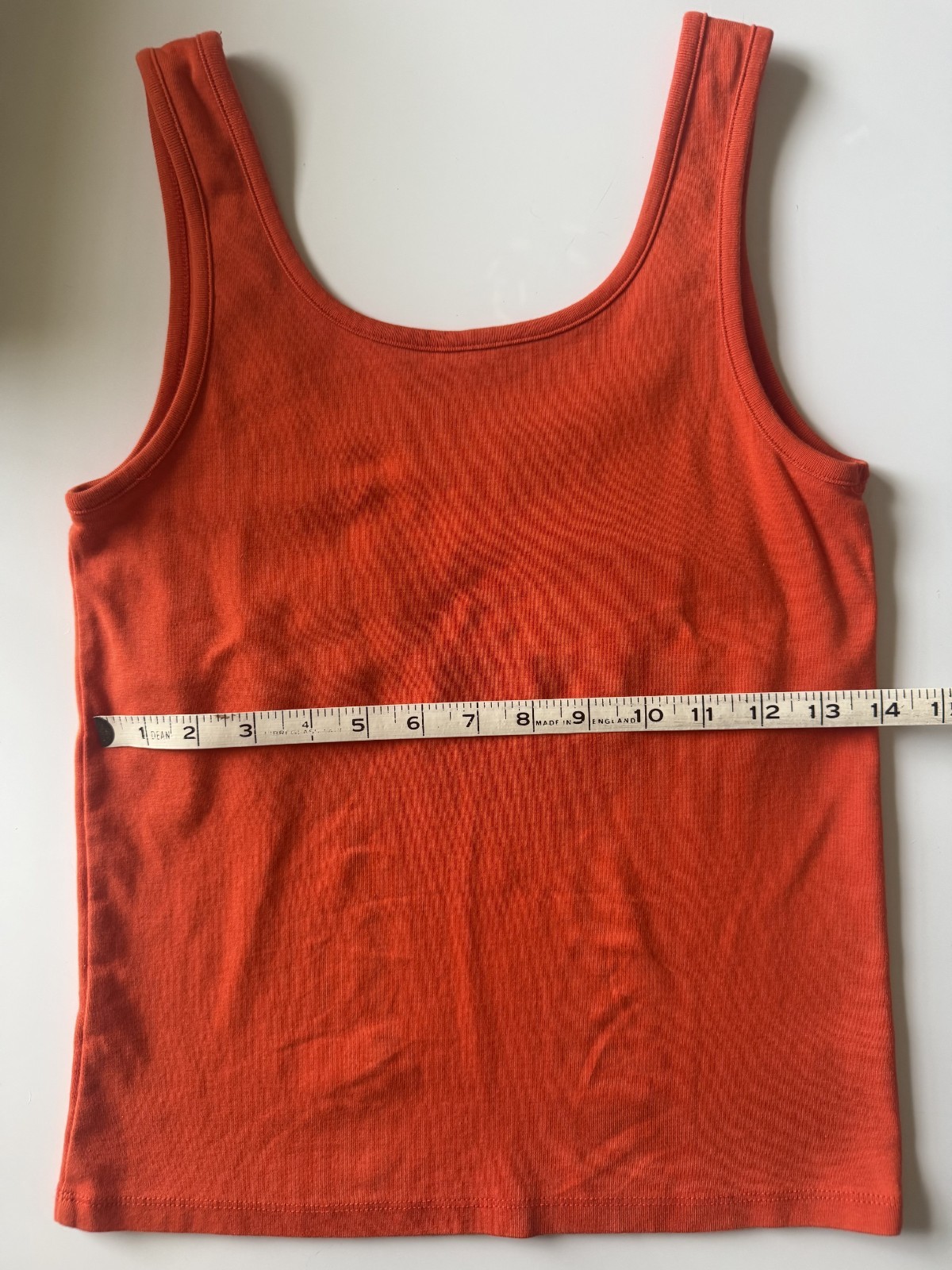J. Crew Perfect Fit Womens Size M Tangerine Cotton Tank Top Stretch