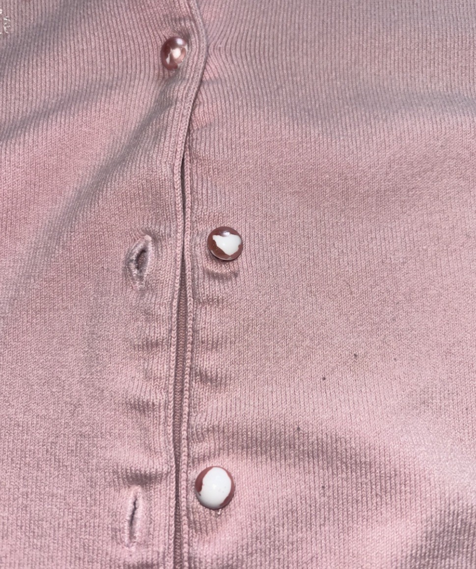 Light Pink Embroidered Suzy Shier Cardigan – Size L