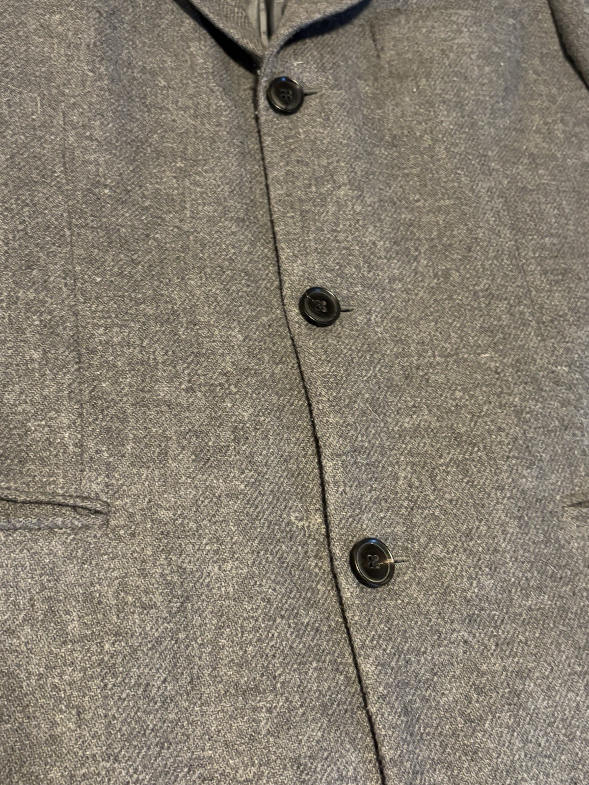 HUGO BOSS GREY Textured Blazer Sport Coat Men’s 3 Button Wool Blend Jacket 44R