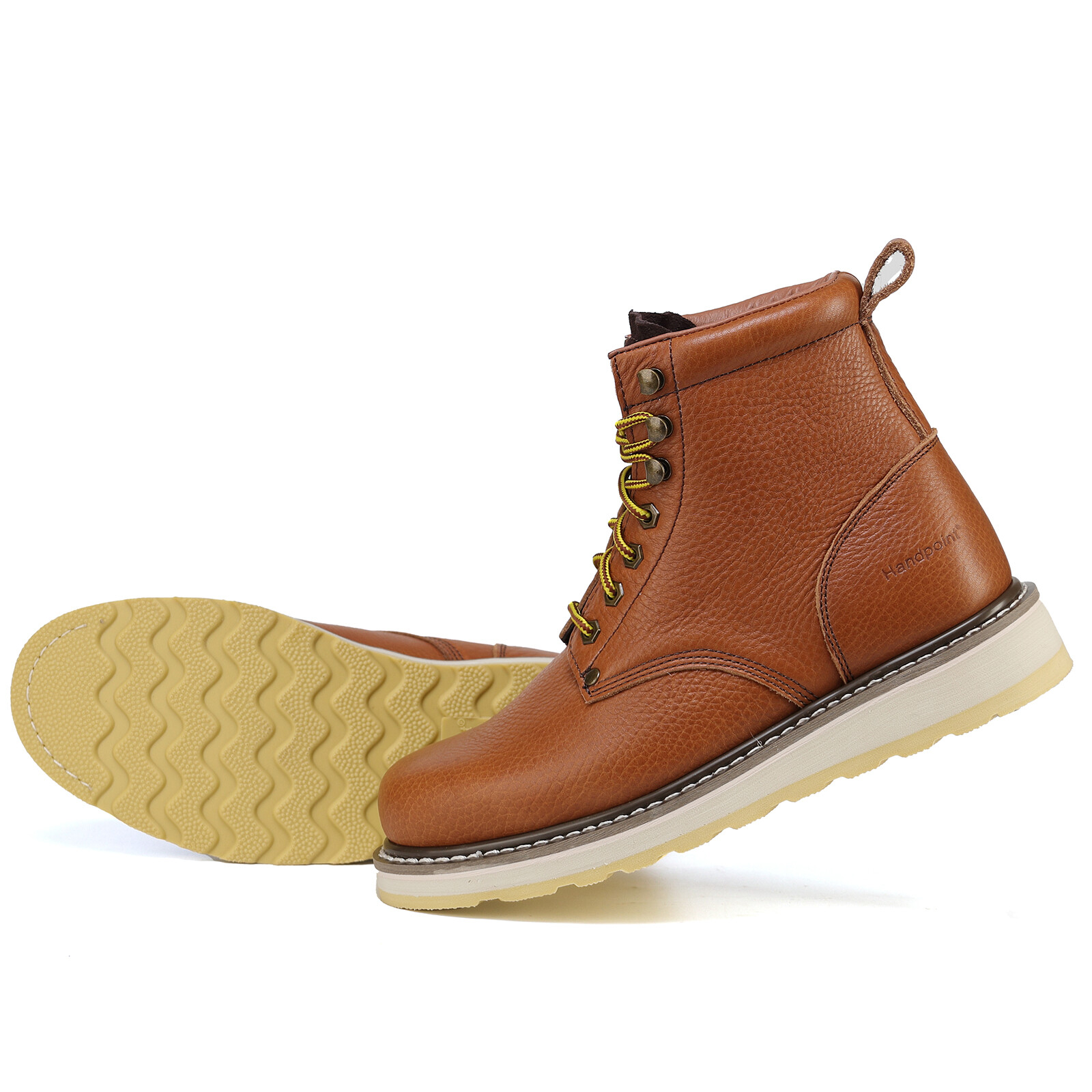 Men’s Stylish Classic 6″ Soft Toe Comfortable EH Work Boots – Brown H84984