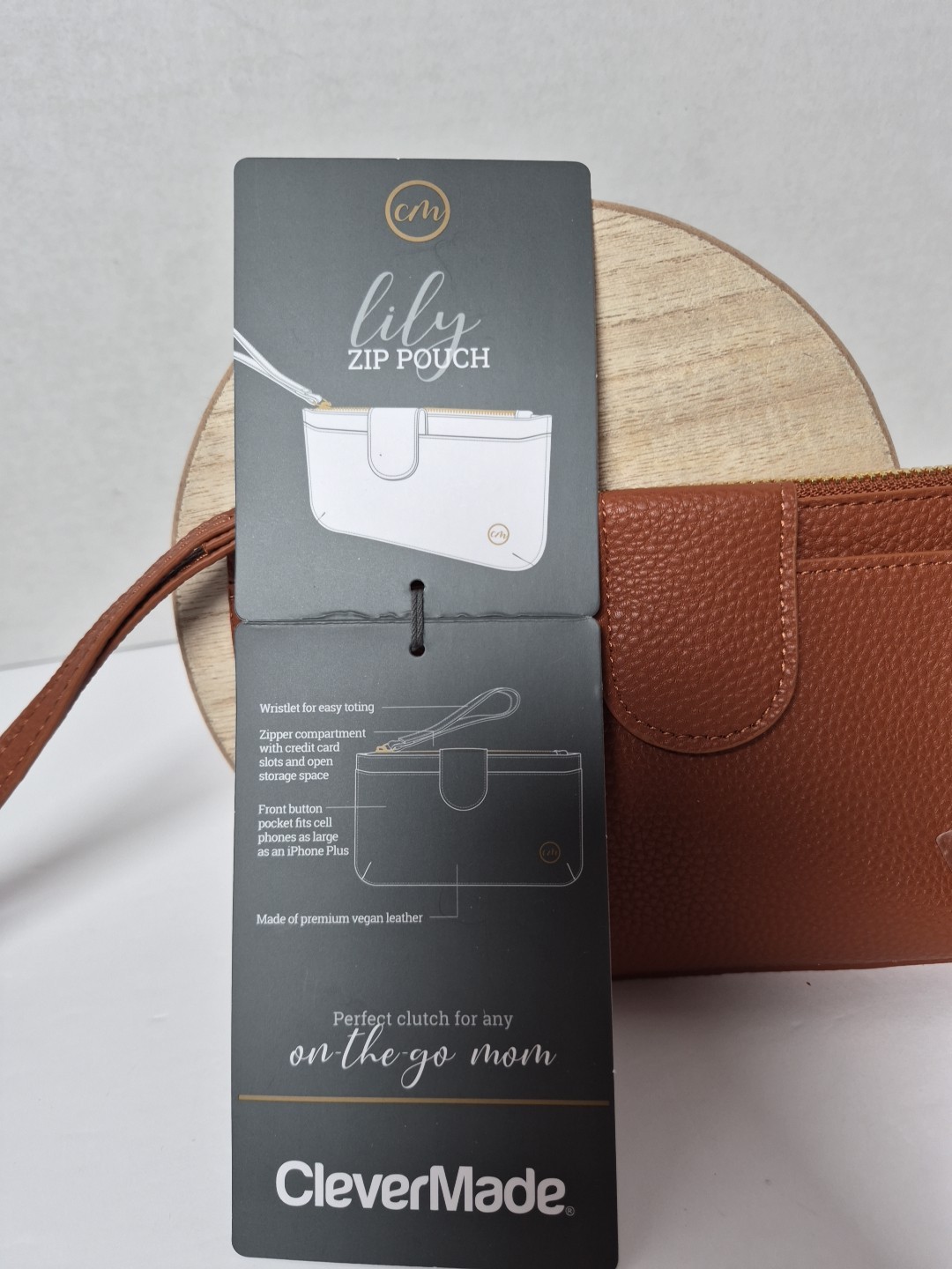 CleverMade Premium Zip Pouch Wallet Clutch
