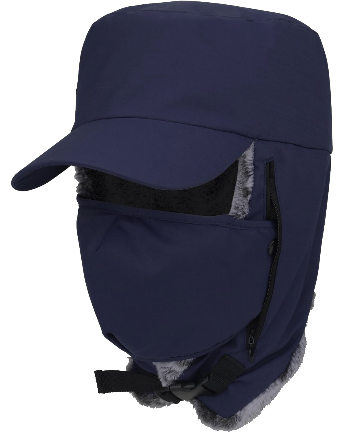 Winter 3 in 1 Thermal Fleece Lined Ski Hat with Ear Flap Full Face Warmer Cover