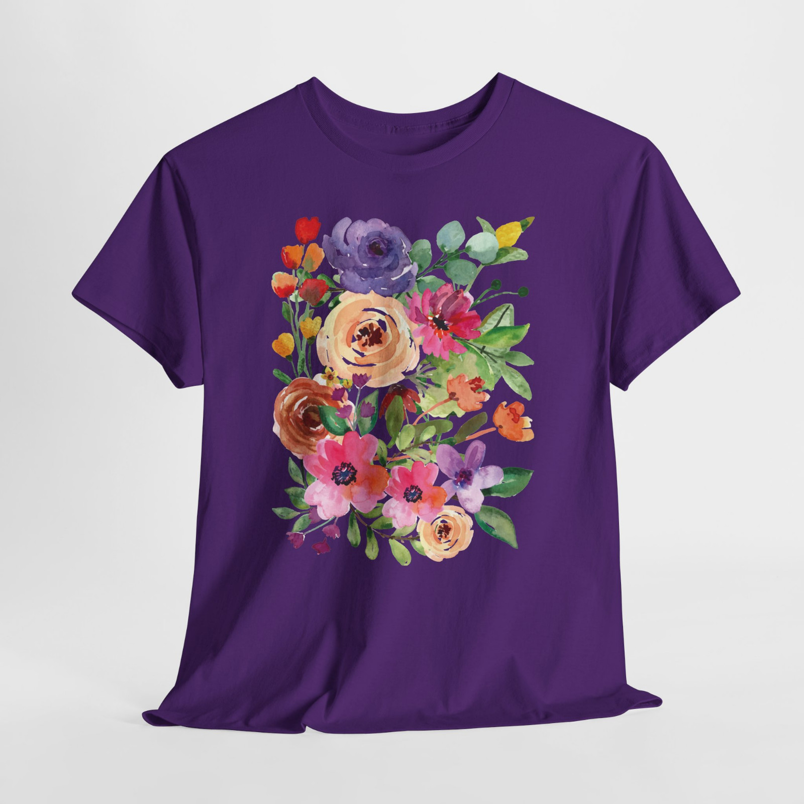Rose Floral Bouquet Beautiful Pink Graphic T Shirt Tee Top S-XL Plus 2X 3X 4X 5X