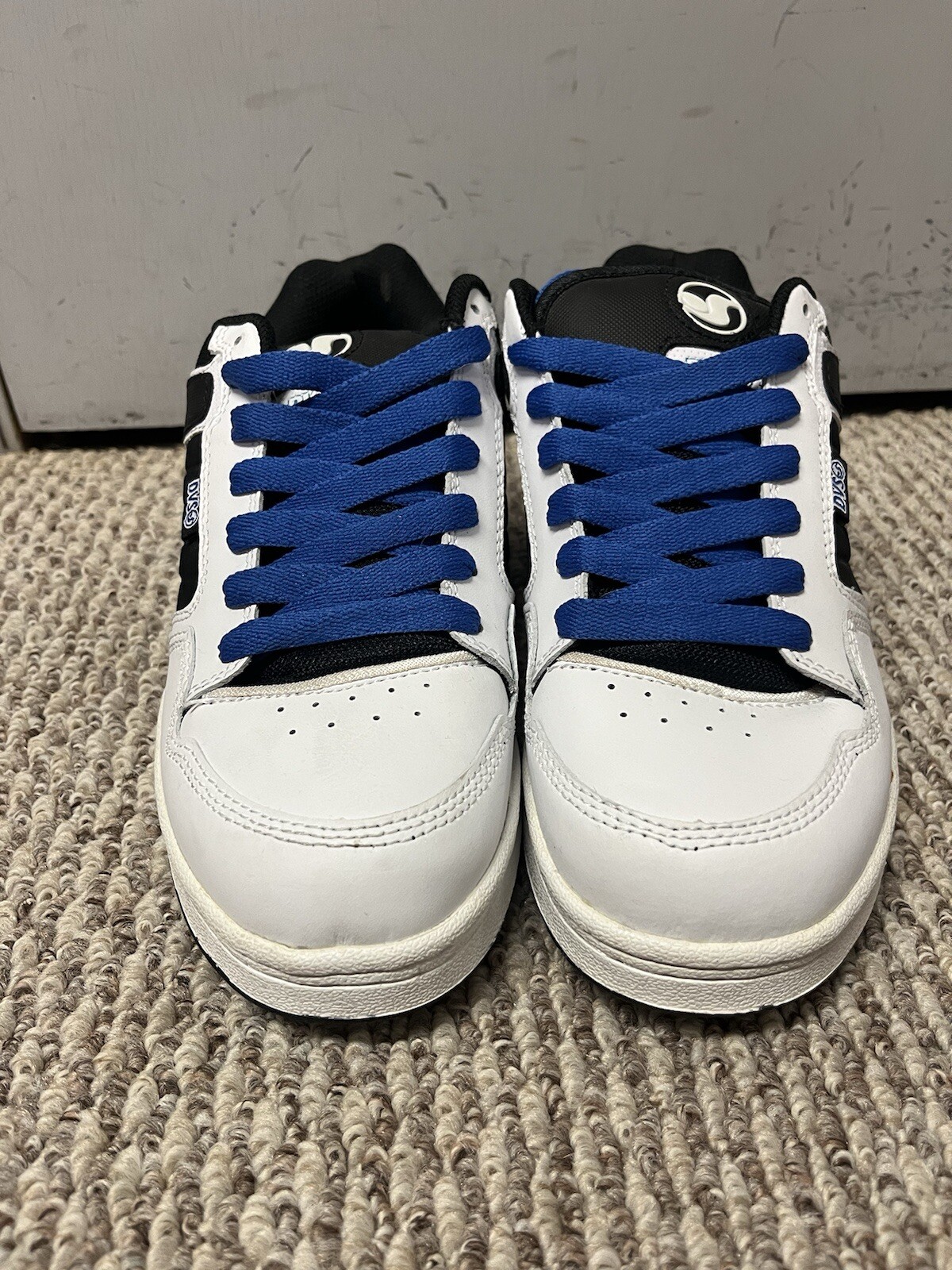 Mens DVS Transom Skate Shoes – Size 8 – Blue/White/Black CLEAN Retro Skateboard