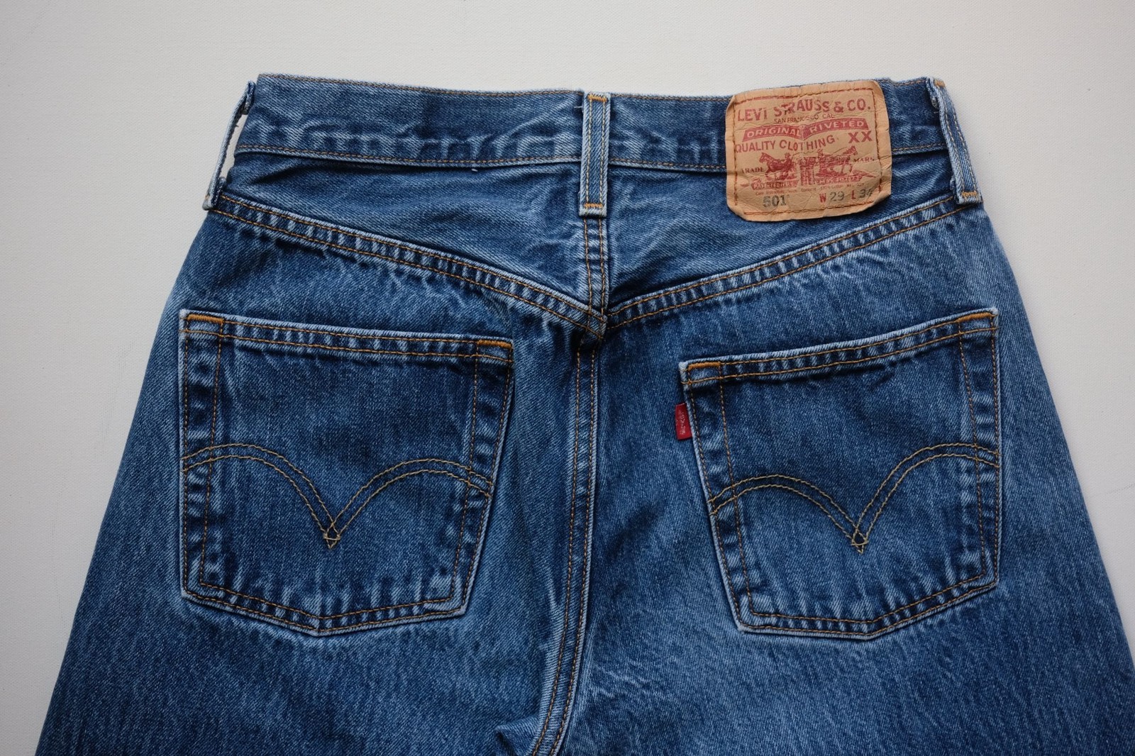 LEVI’S 501 VTG 00s Y2K RETRO BUTTON FLY BLUE JEANS 100% COTTON 2007 SZ 29 X 34