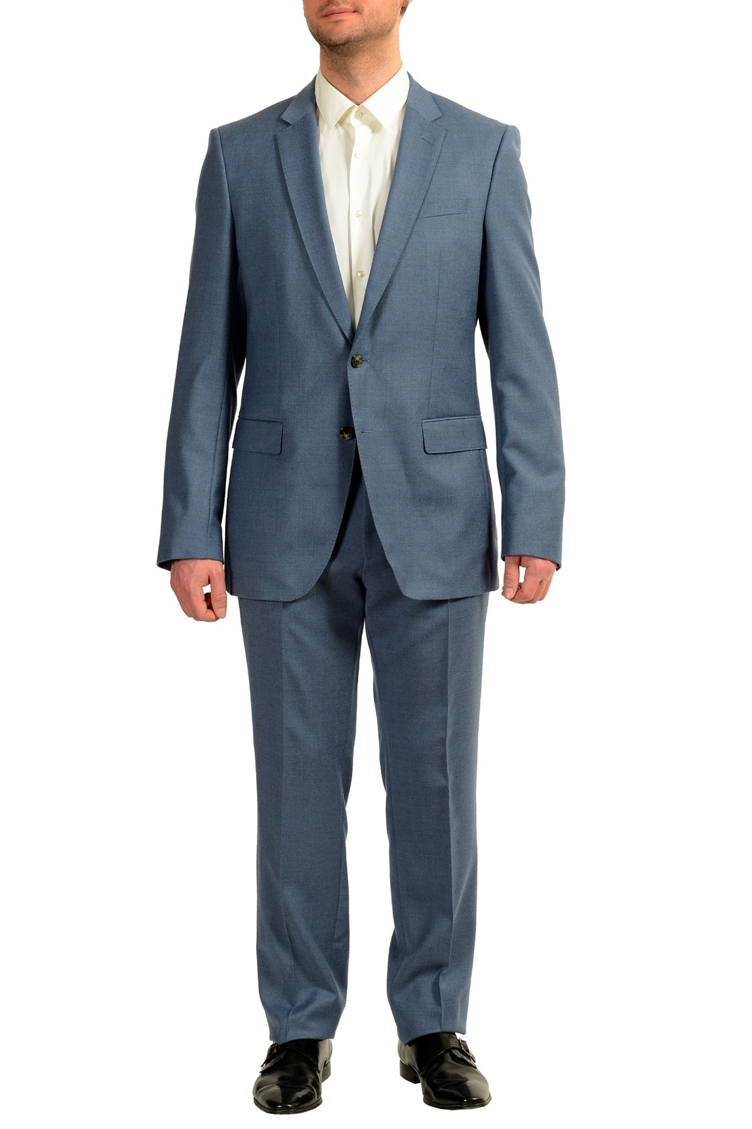 Hugo Boss Men’s “Huge6/Genius5” Slim Fit 100% Wool Two Button Suit US 42L IT 52L