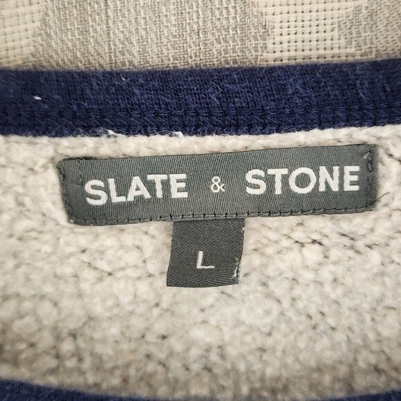 Slate & Stone Crew Neck Pullover Sweatshirt Women’s L 9578