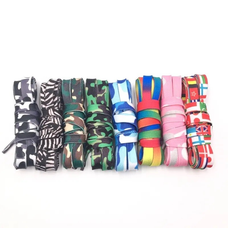 FLAT with Print and Color Pattern Athletic SHOE LACES 47″, 49″, 55″, 57″ Strings