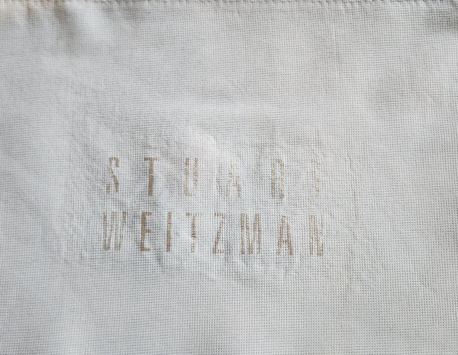 Stuart Weitzman Bag Dust Cover Gray Drawstring Storage 13.5 in x 10 in