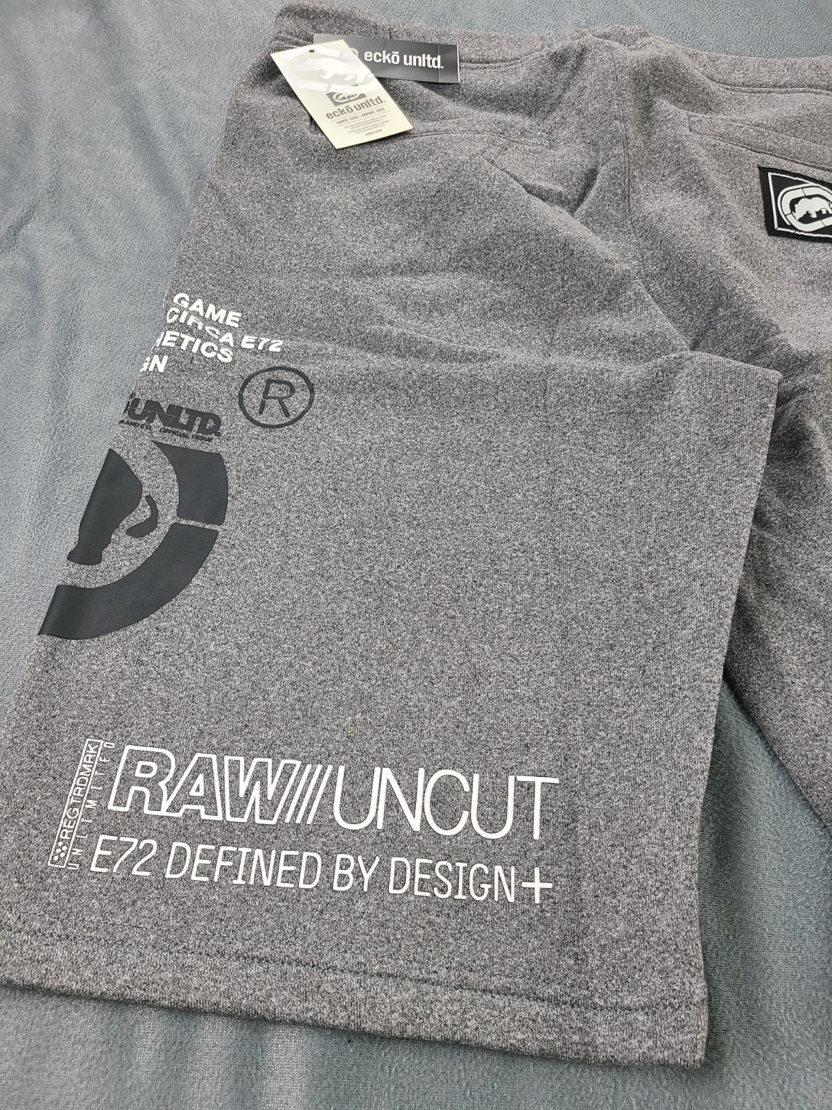 Ecko Unltd. Men’s Rawthentic Fleece Sweat Shorts Gray Size XL New With Tags