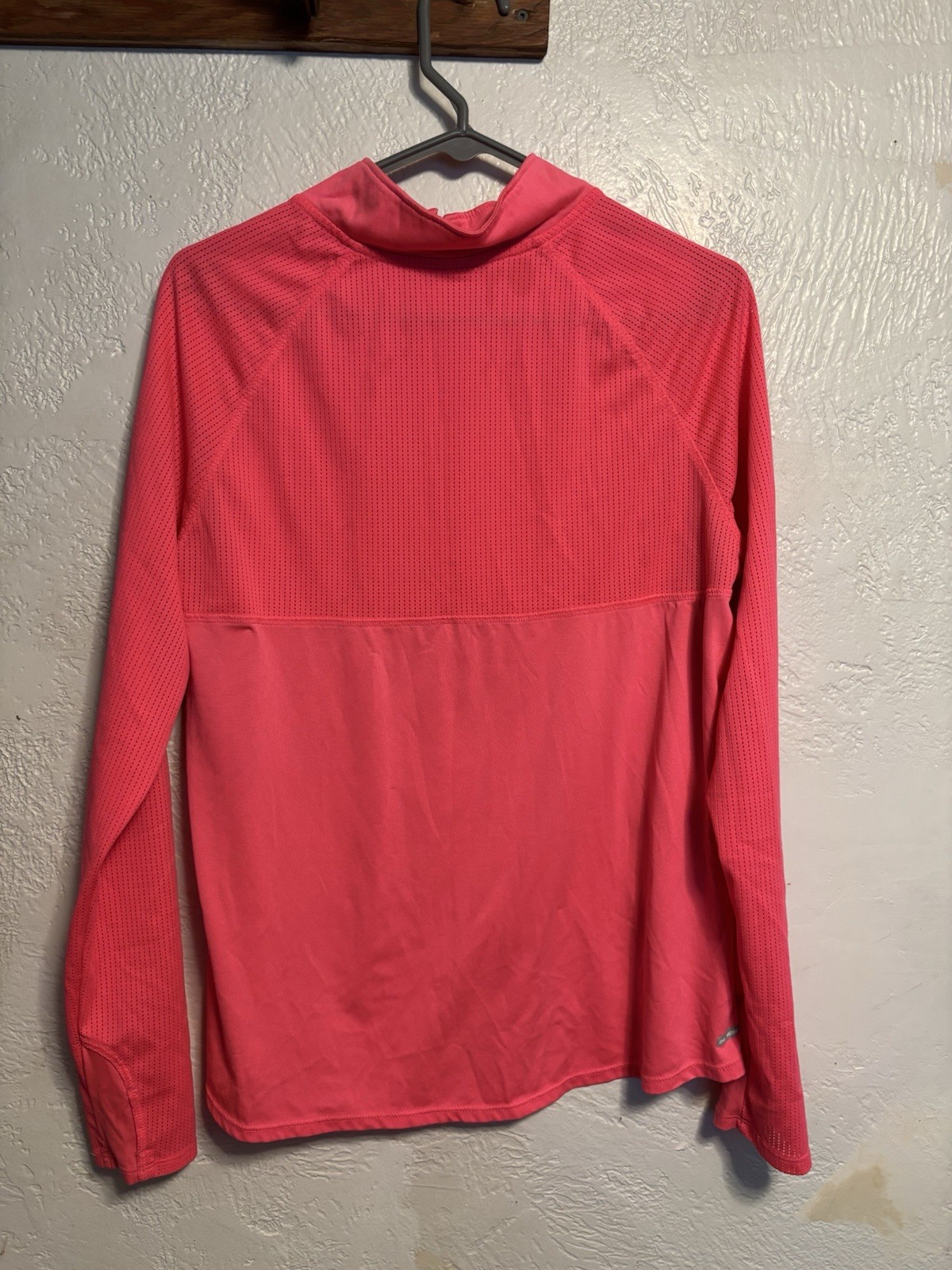 Reebok Women’s Activewear Top S Blue Solid V-Neck Long Sleeve Stretch
