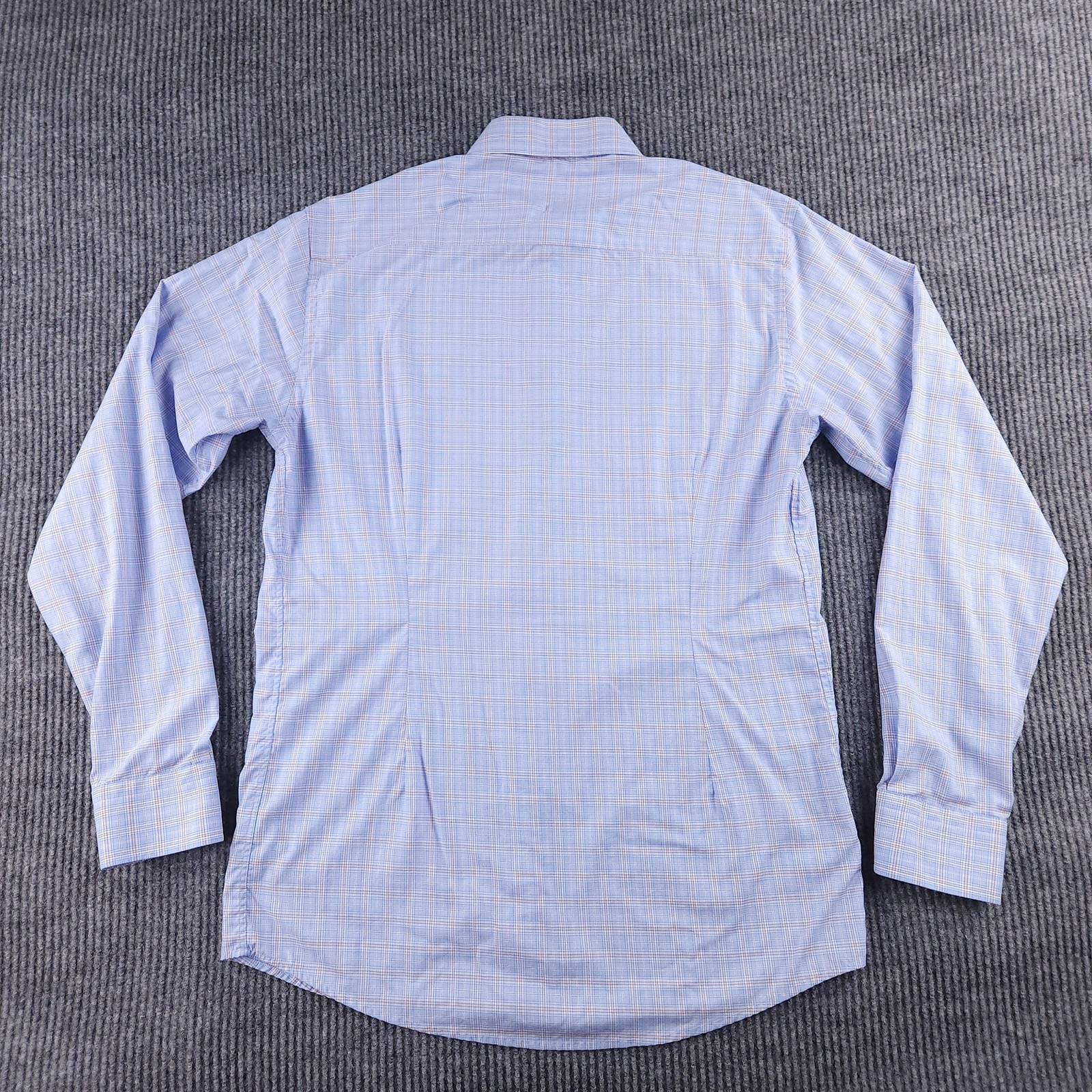 Eton Shirt Mens 16 41 Blue Check Slim Dress Button Up Cotton Trunk Club