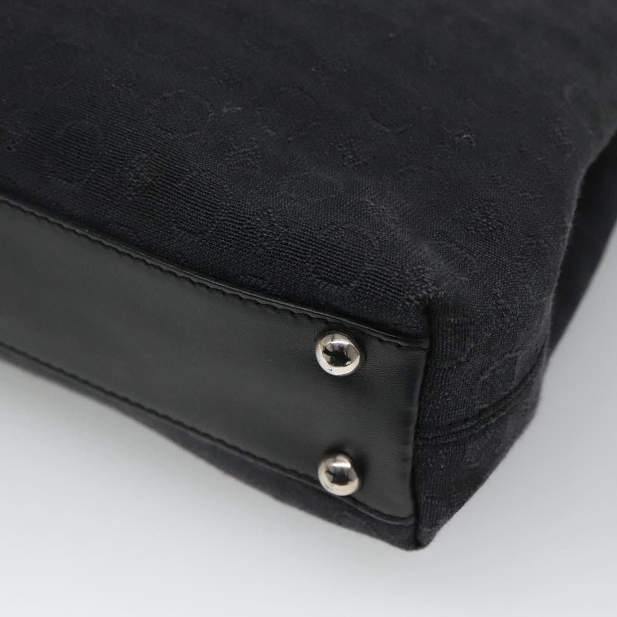 CELINE C Macadam Canvas Hand Bag Black Auth sw213