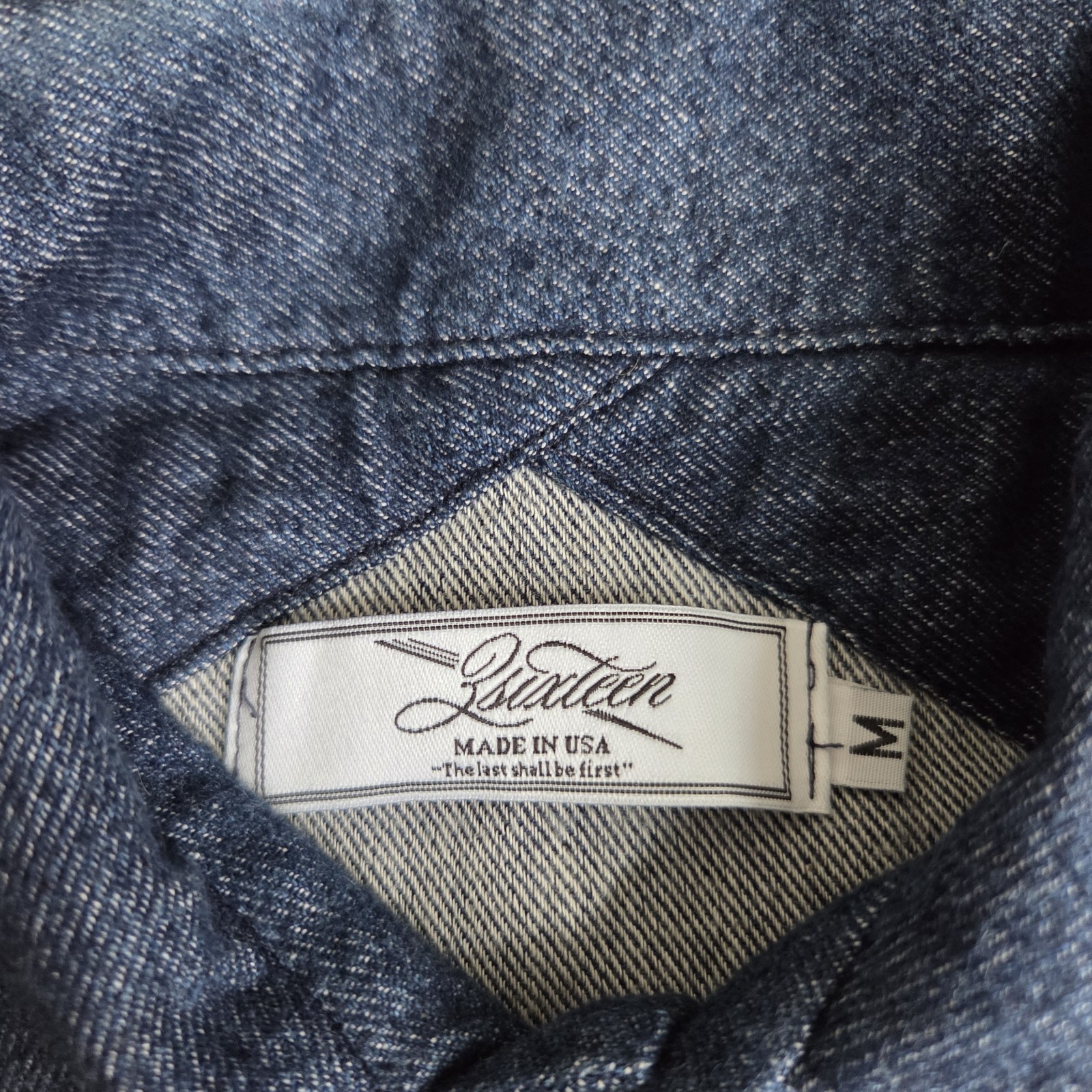 3Sixteen Cotton Button Up Navy Blue Men’s Size Medium Long Sleeve Shirt