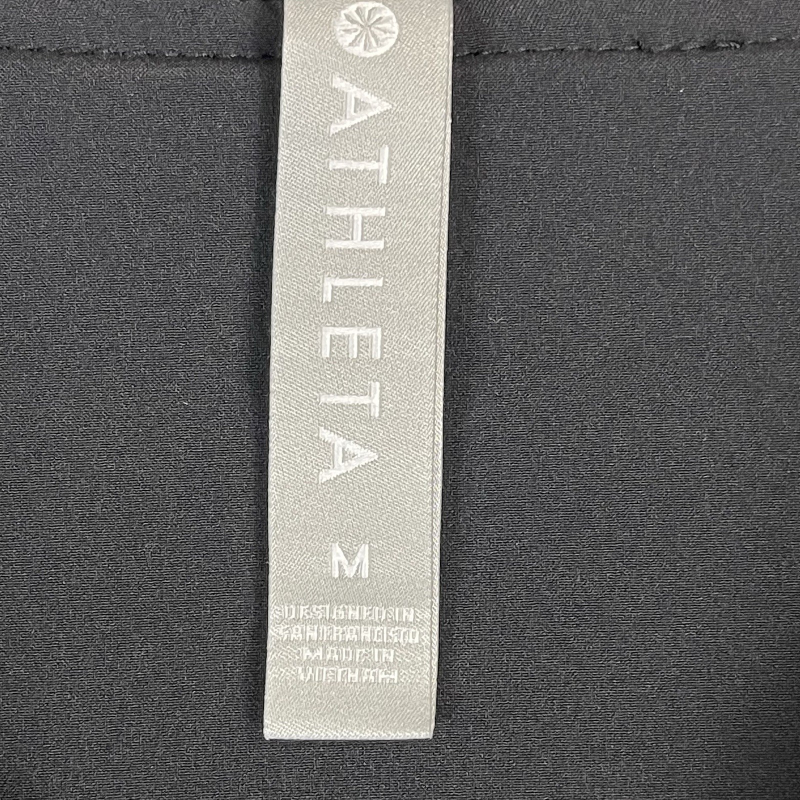 Athleta Jacket Womens M Black Brooklyn Track Full Zip Bomber Athletic High Neck