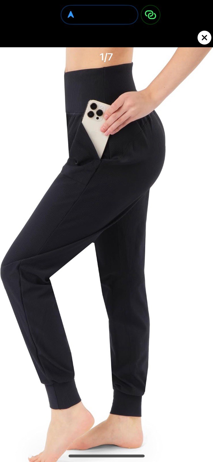 Satina, High Waisted, Tummy Control Leggings, Large 77% Nylon 23% Spandex