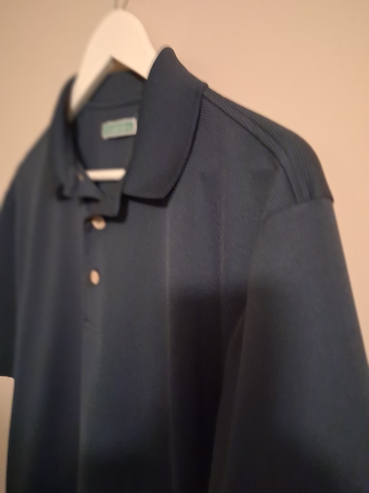 Cubavera Men’s Polo Shirt Blue Solid Short Sleeve Collared Button M