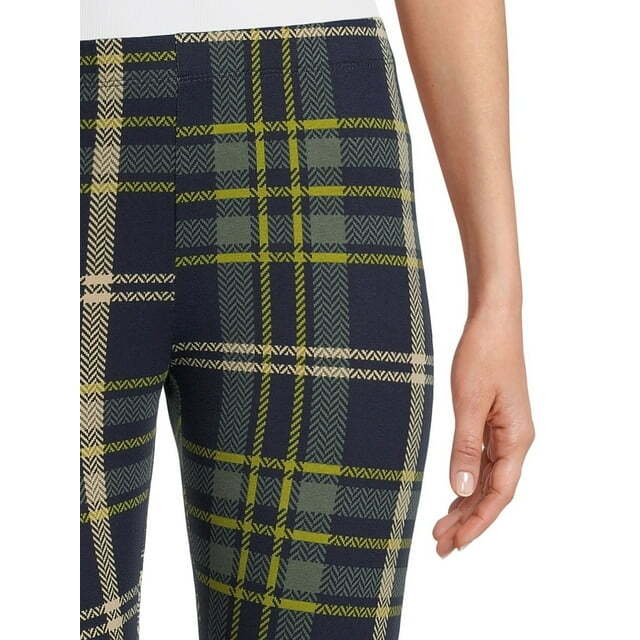 No Boundaries Juniors Ankle Leggings, Size L (11-13) Plaid