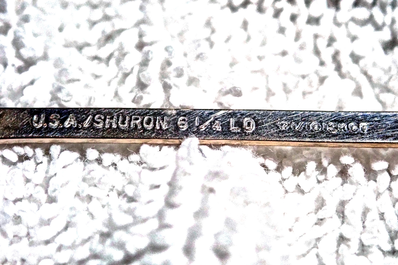 1955 12K SHURON FRAME 46-22 ADD 6 1/4″ CABEL TEMPLES IN REASONABLE CONDITION!