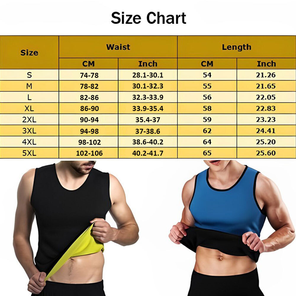 Fajas Neoprene Vest Cami Men’s Shaper Gym Women Sauna Sweat Thermal Belt Girdle