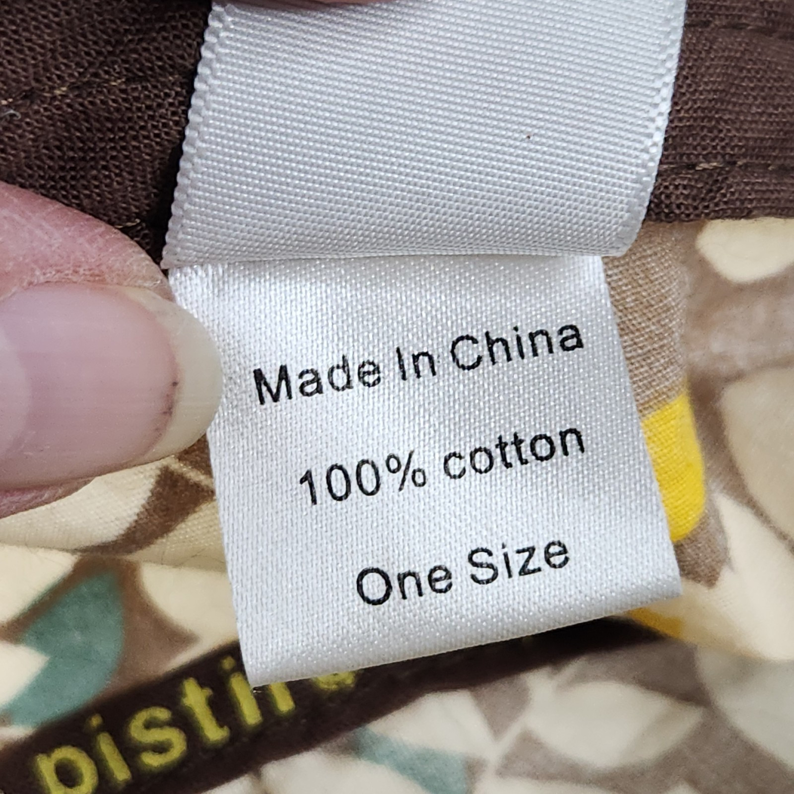 Pistil Ladies Cadet Newsboy Hat Cap Tan Yellow Floral Leaves 100% Cotton Adjust