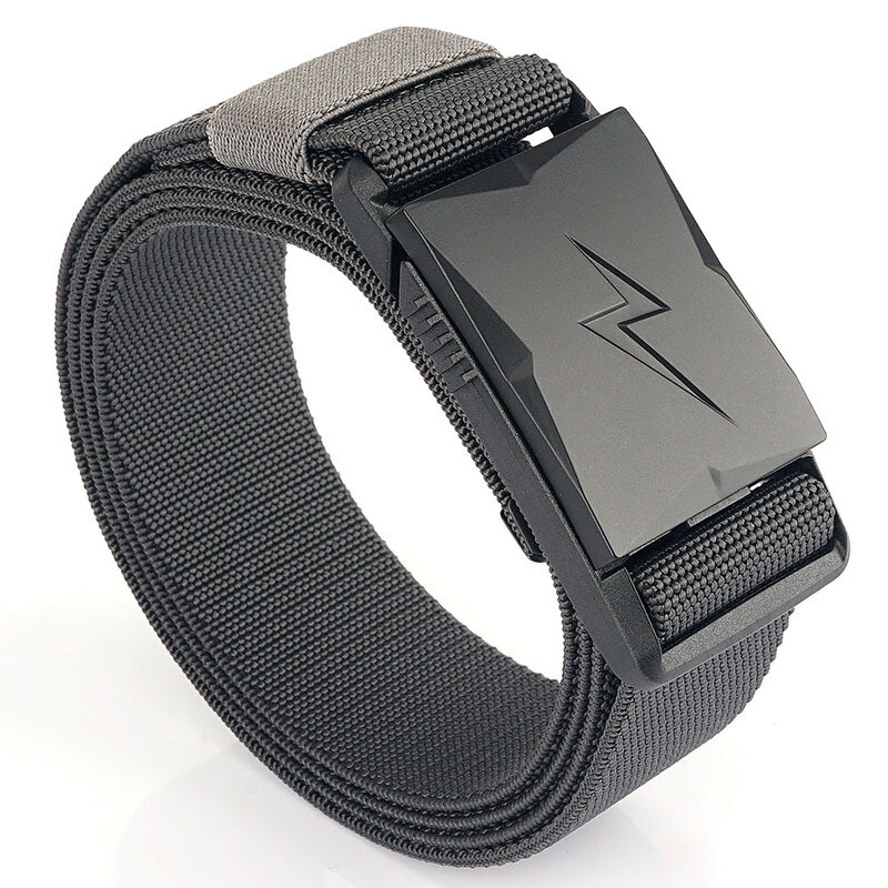 Light Designer Belts for Men Quick Release Magnetic Buckle Tactical Belt Elastic
