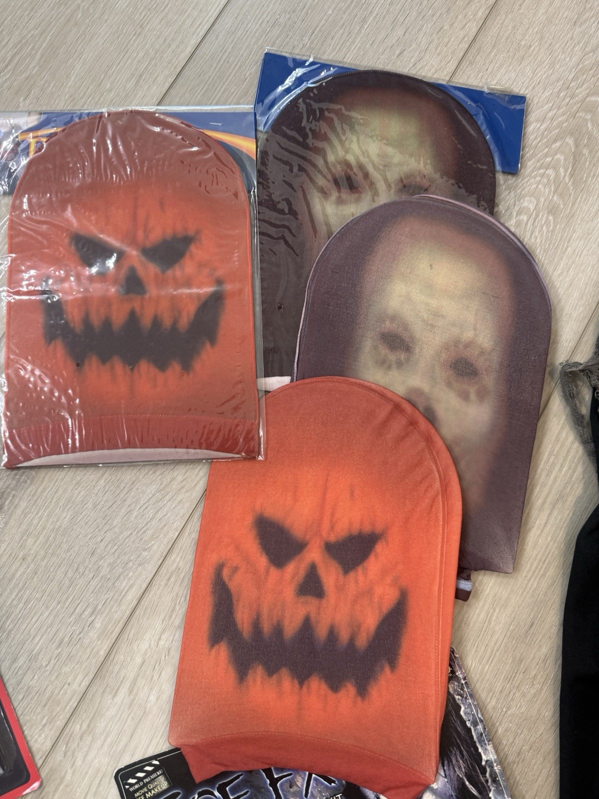 Lot Of Halloween Masks Make Up And More