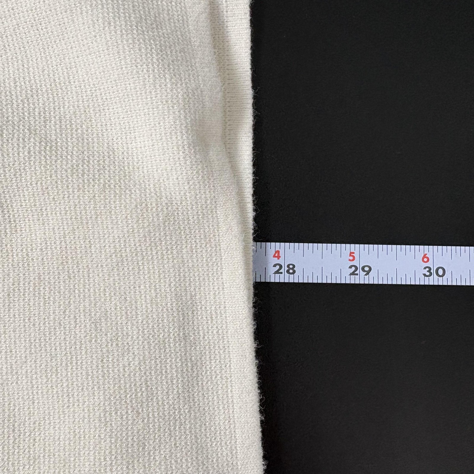 Lands End Cardigan Sweater Womens XL White Collared 100% Cotton Knit Pockets