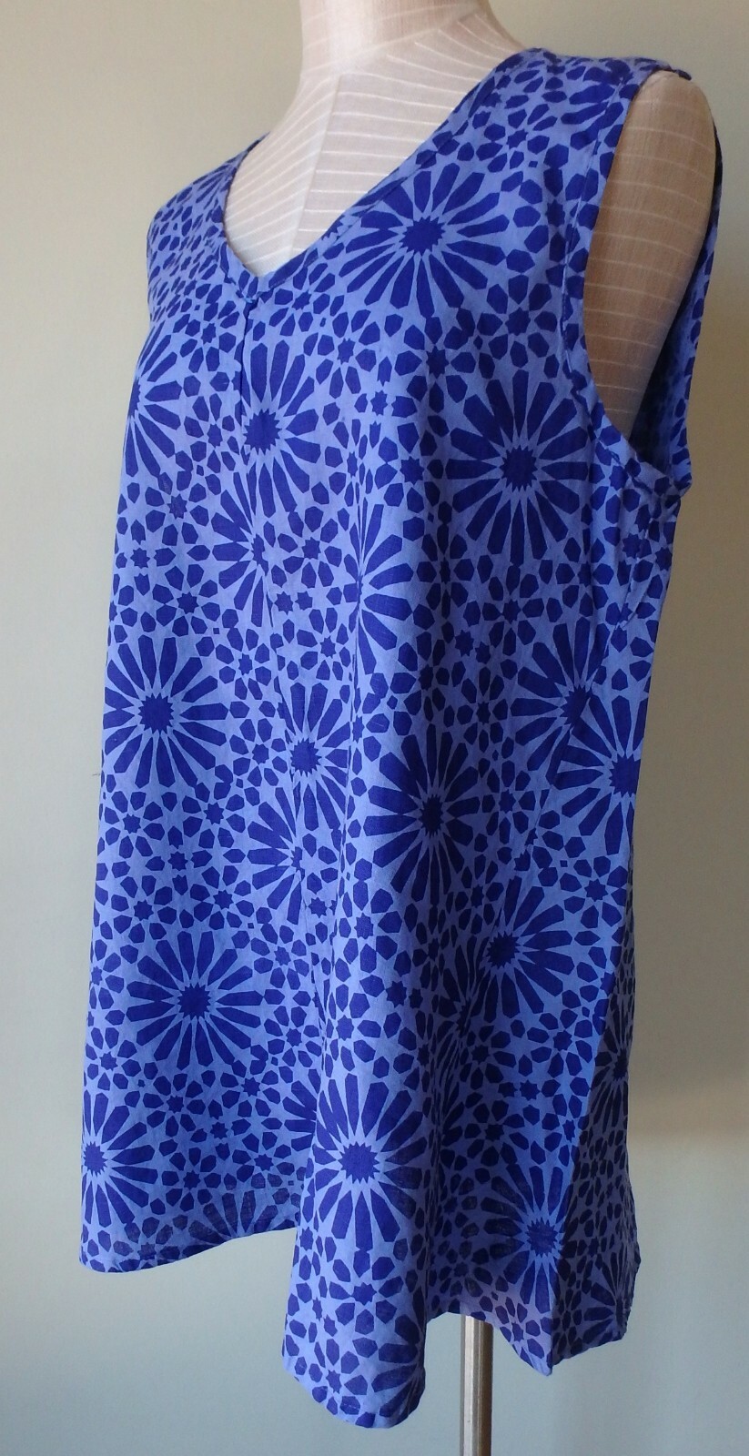 FLAX Designs Linen Flourish Tank 1G NWT PURPLE PRINT