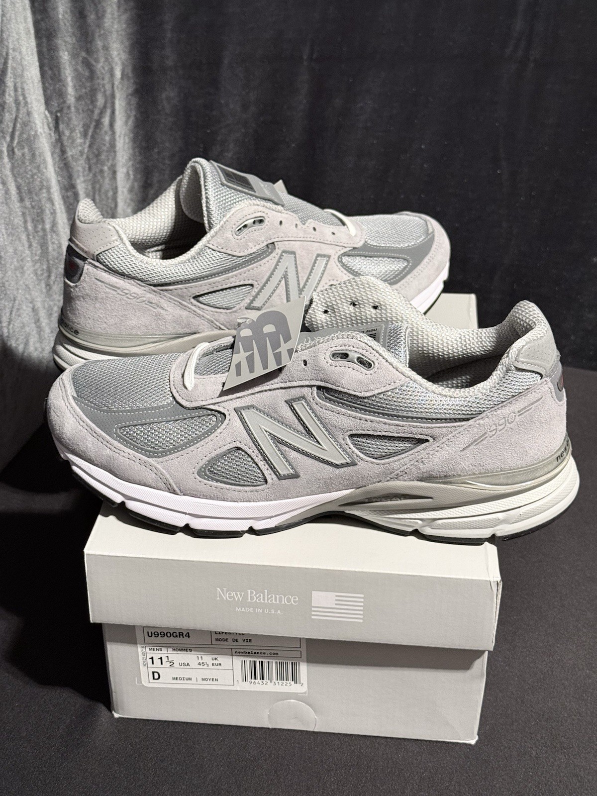 New Balance 990v4 Grey U990GR4 Mens Size 11.5 D Brand New With Box