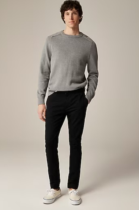 J CREW 250 SKINNY FIT PANT IN STRETCH CHINO BLACK MENS 32×32 NWT NEW SEALED $98