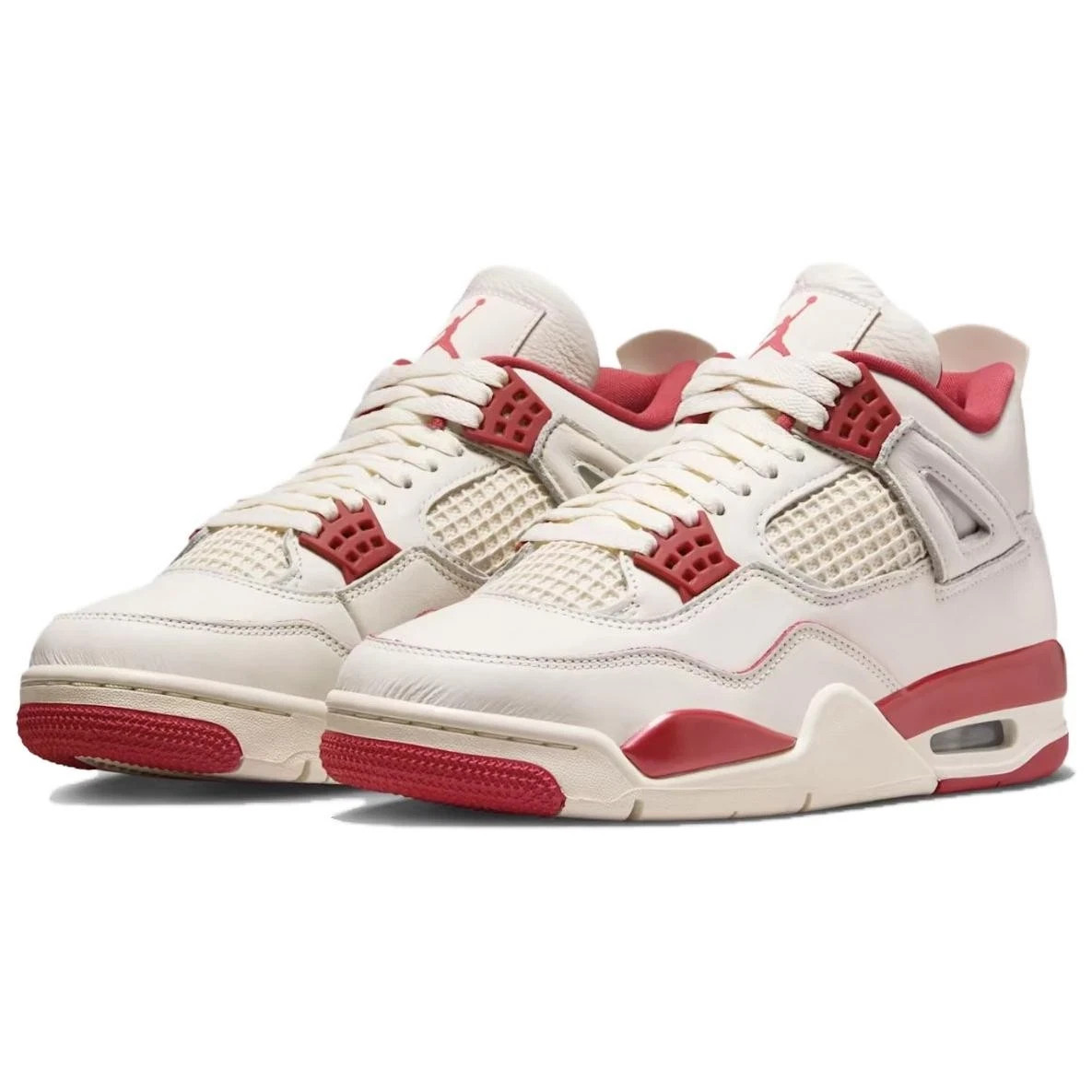 Nike Air Jordan 4 HV0823-108 Cream Red Leather Basketball Sneakers For Men Women