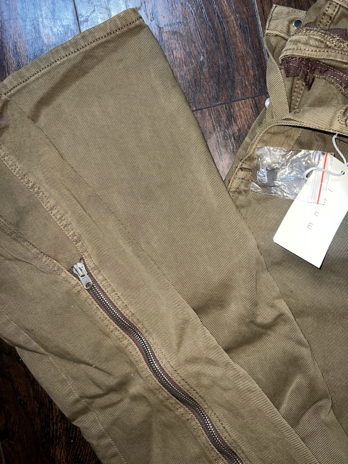 MNML D519 Zipper Flare Denim Size 34 Brand New. Never Worn With Tags