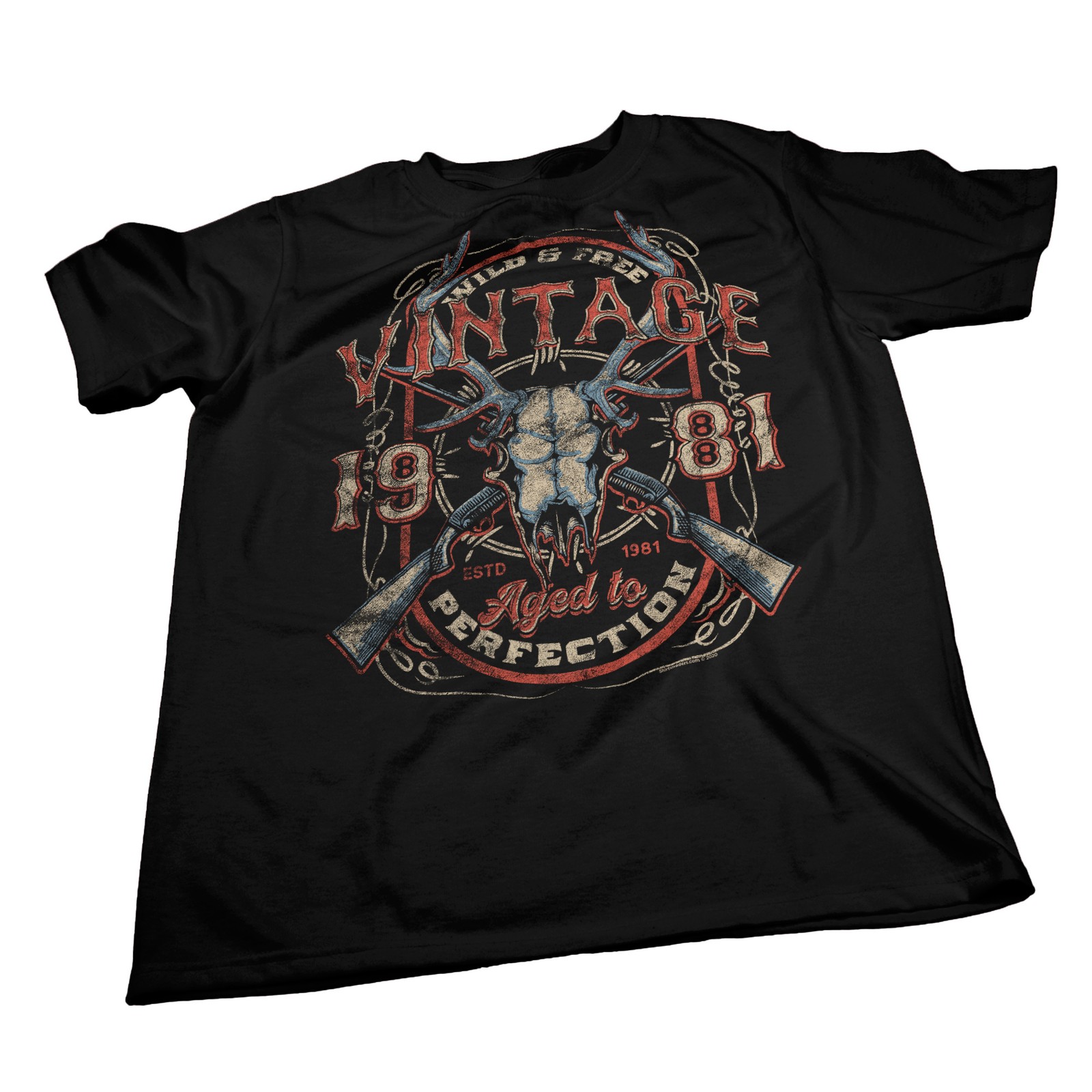 45th Birthday Gift Shirt For Men – Vintage Deer Skull 1981
