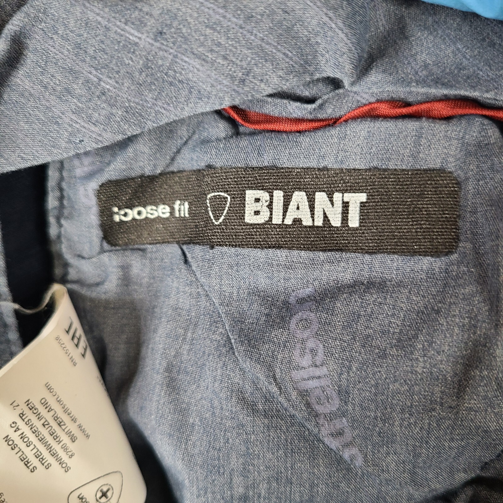 Strellson Pants Men 33×25 Blue Biant Loose Fit Chino Flat Front Cotton Blend