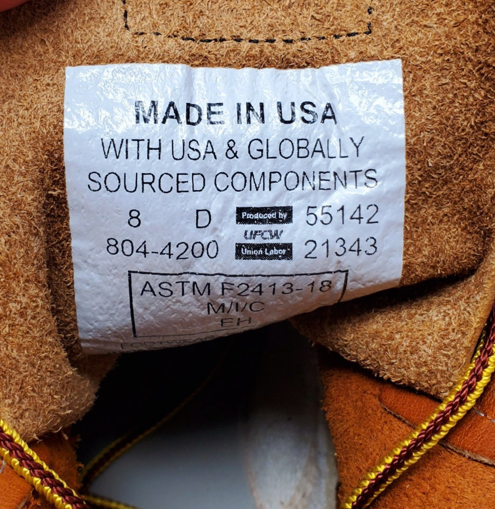 Thorogood American Heritage 6″ Boots Mens 8 D Safety Moc Toe Wedge Heel Work USA