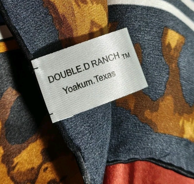 $75 DOUBLE D RANCH Welcome To Fabulous Las Vegas 100% Silk Scarf EUC