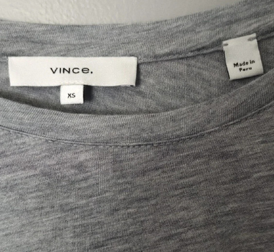 Vince Gray Short Sleeve Crewneck Tee XS