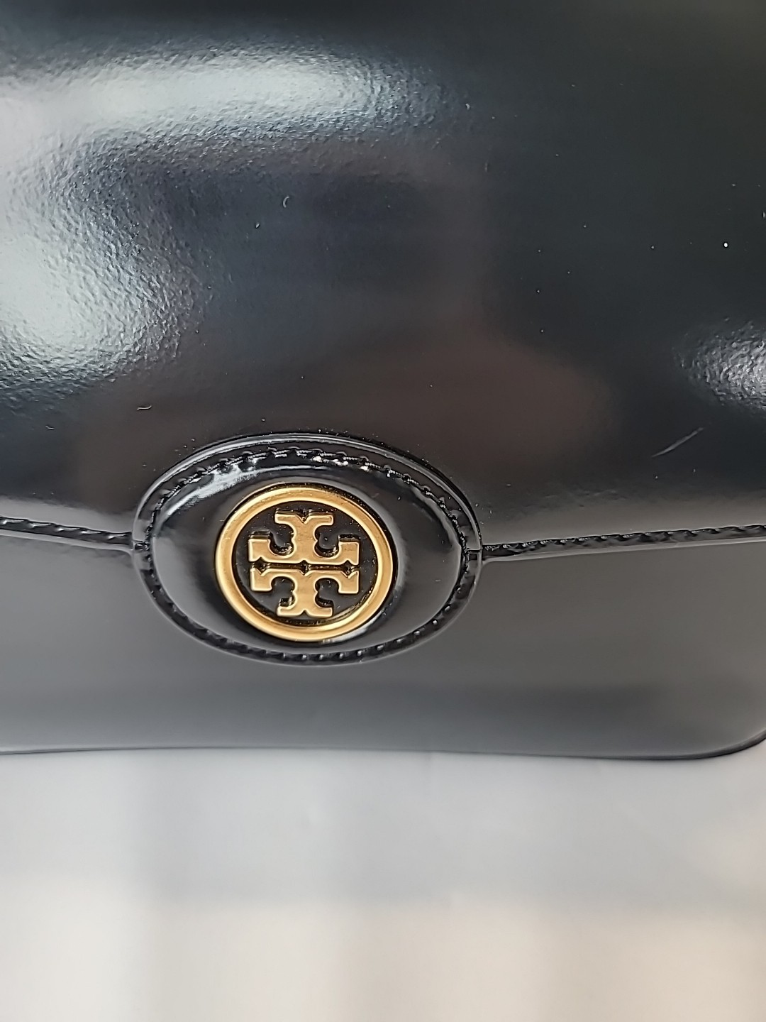 NWOT Tory Burch Robinson Spazzolato Convertible Leather Shoulder Bag, Black, NWT