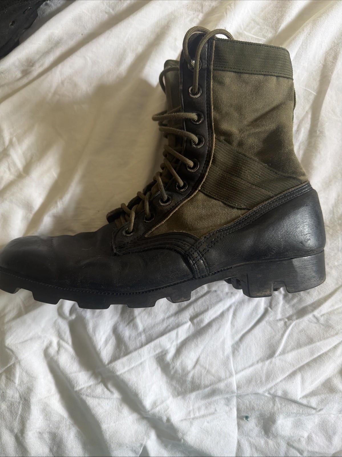 Vintage Late 80’sMilitary Combat Jungle Boots Spike Protective Ro Search 10.5 R