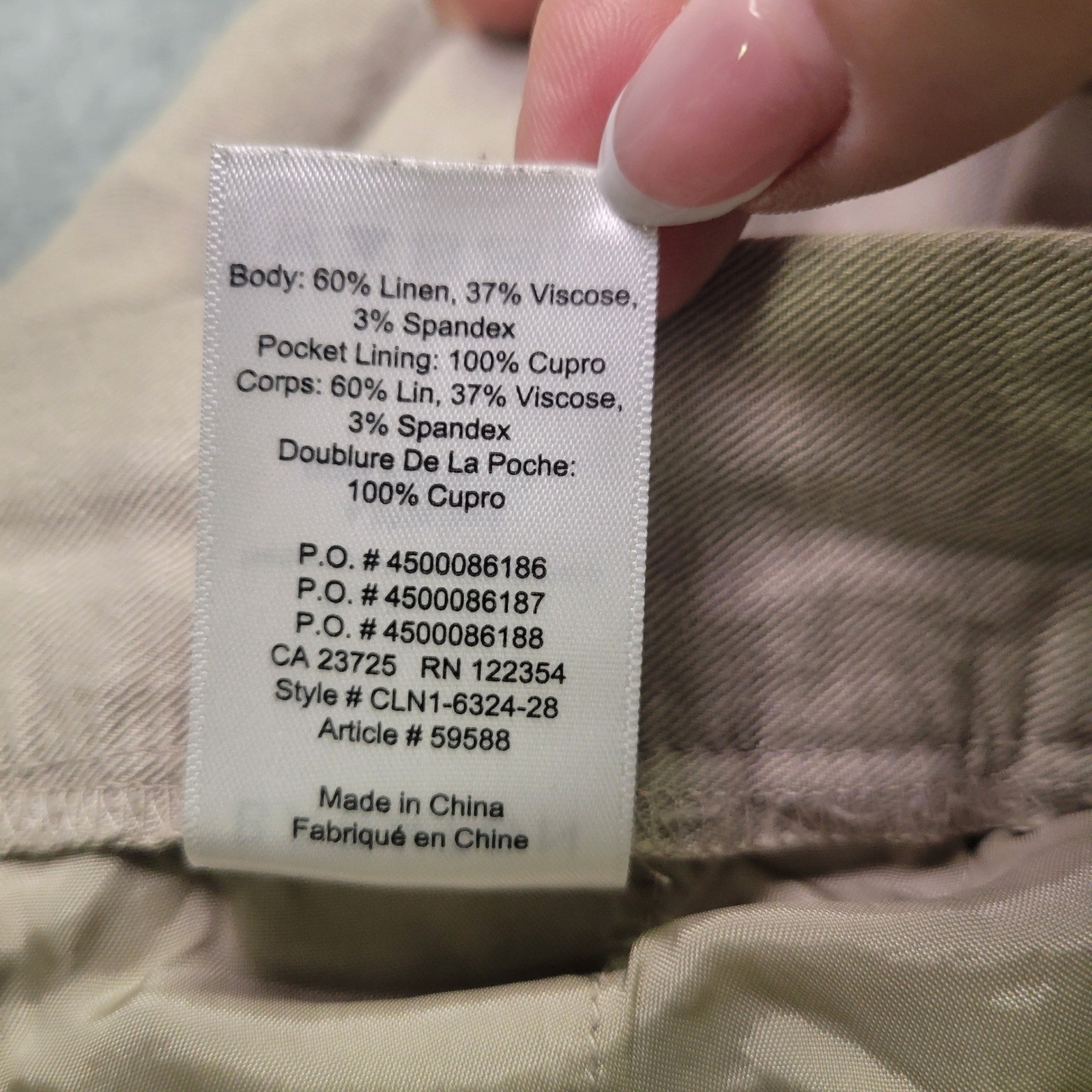Babaton Pleated Linen Blend Trousers Tan Beige Elastic Waist Pants Size 2